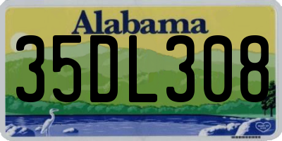 AL license plate 35DL308