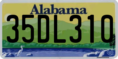 AL license plate 35DL310