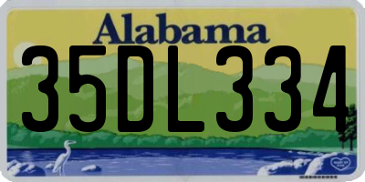 AL license plate 35DL334