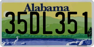 AL license plate 35DL351