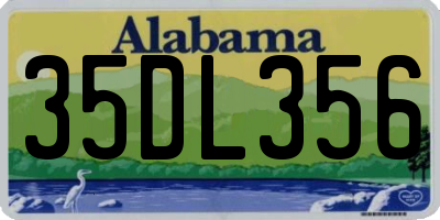 AL license plate 35DL356