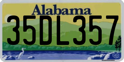AL license plate 35DL357