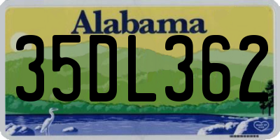 AL license plate 35DL362