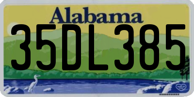 AL license plate 35DL385