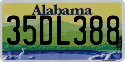 AL license plate 35DL388
