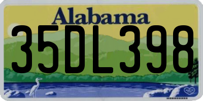 AL license plate 35DL398