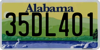 AL license plate 35DL401