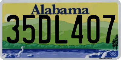 AL license plate 35DL407