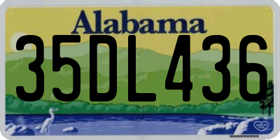 AL license plate 35DL436