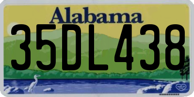 AL license plate 35DL438