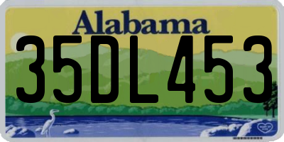 AL license plate 35DL453