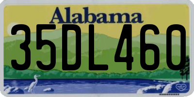 AL license plate 35DL460