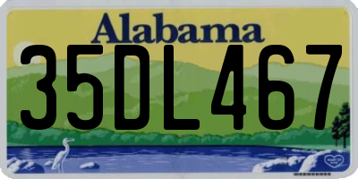 AL license plate 35DL467