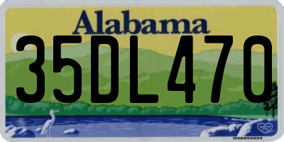 AL license plate 35DL470