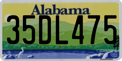 AL license plate 35DL475
