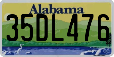 AL license plate 35DL476