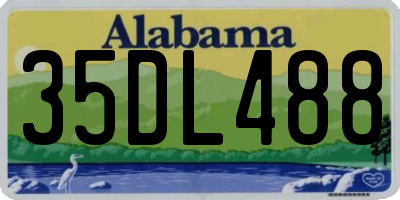 AL license plate 35DL488