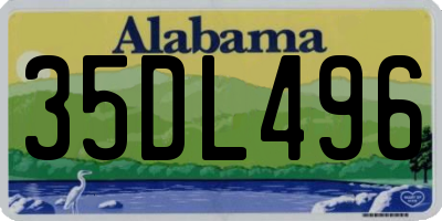 AL license plate 35DL496