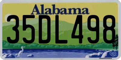 AL license plate 35DL498