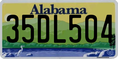 AL license plate 35DL504