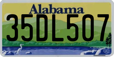 AL license plate 35DL507