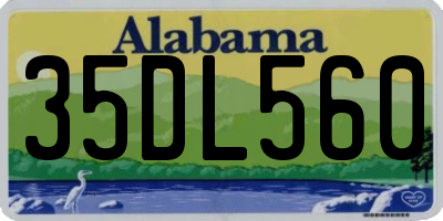 AL license plate 35DL560