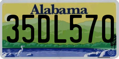 AL license plate 35DL570