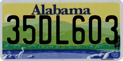 AL license plate 35DL603
