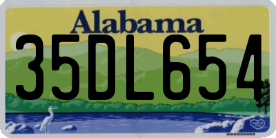 AL license plate 35DL654