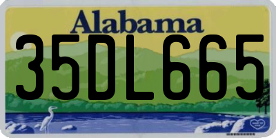AL license plate 35DL665