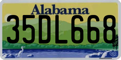AL license plate 35DL668