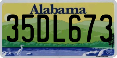 AL license plate 35DL673