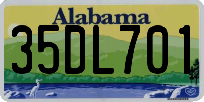 AL license plate 35DL701