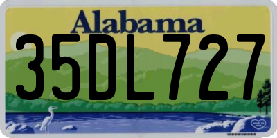 AL license plate 35DL727