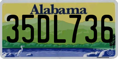 AL license plate 35DL736