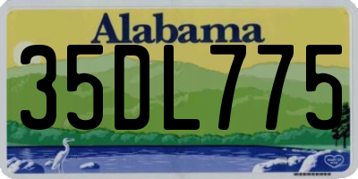 AL license plate 35DL775