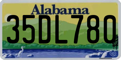 AL license plate 35DL780