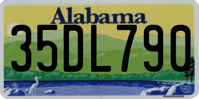 AL license plate 35DL790