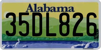 AL license plate 35DL826