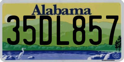 AL license plate 35DL857