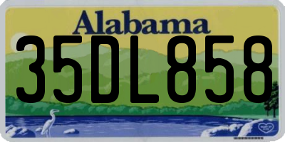 AL license plate 35DL858