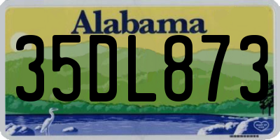 AL license plate 35DL873