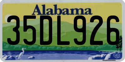 AL license plate 35DL926