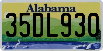 AL license plate 35DL930