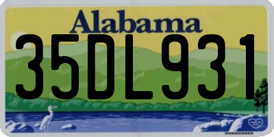 AL license plate 35DL931