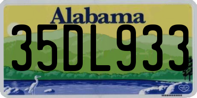 AL license plate 35DL933