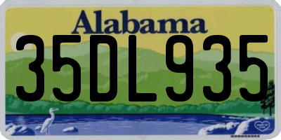 AL license plate 35DL935