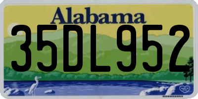 AL license plate 35DL952