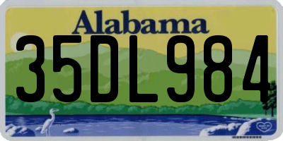 AL license plate 35DL984