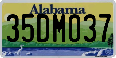 AL license plate 35DM037